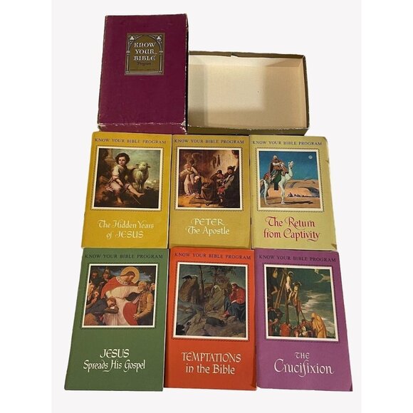 Vintage 1962 Know Your Bible Program Lot Of 16 Books Nelson Doubleday Inc. - Picture 5 of 12